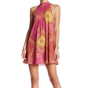 FREE PEOPLE Beaux Mock Neck Slip Dress